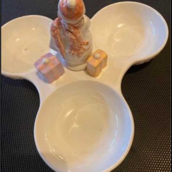 Christmas Candy Dish Bowl Avon Snowlady 2003 President's Club Holiday Collection - Picture 2 of 2